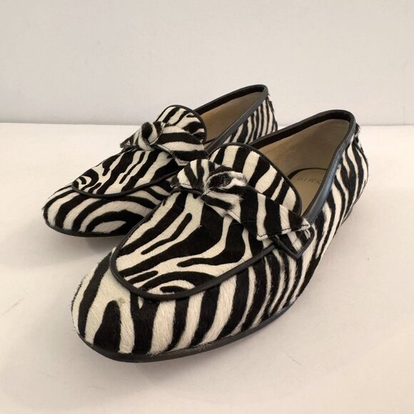ALEXANDRE BIRMAN, Zebra Pony Hair Loafers - Picture 1 of 13